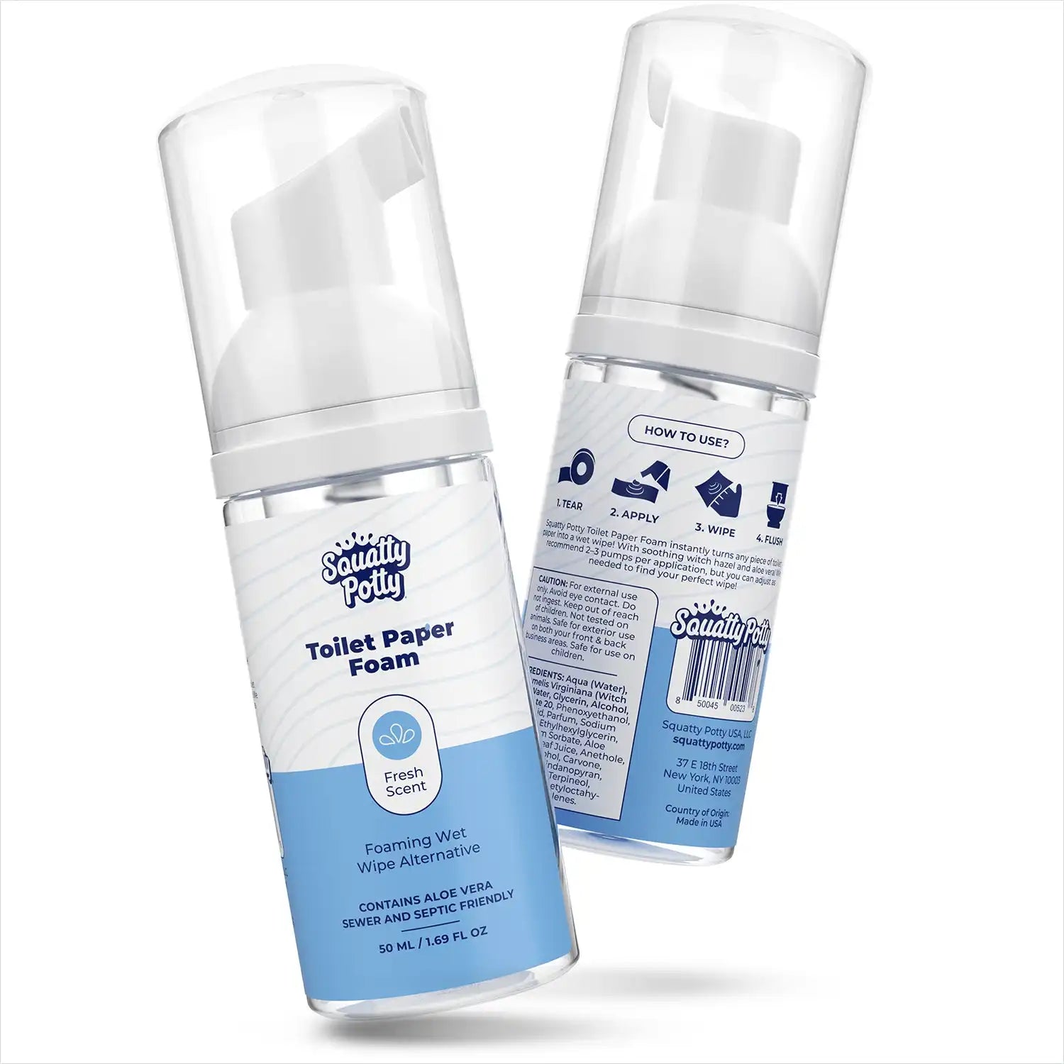 Toilet Paper Foam Instant Wet Wipe 2 Pack